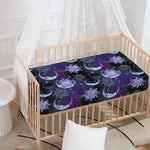 Galaxy Celestial Sun And Moon Print Baby Crib Sheet