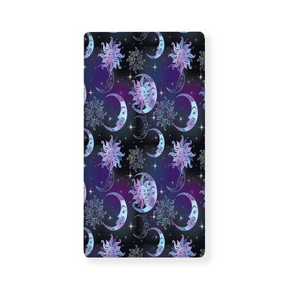 Galaxy Celestial Sun And Moon Print Baby Crib Sheet