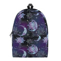 Galaxy Celestial Sun And Moon Print School Backpack
