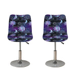 Galaxy Celestial Sun And Moon Print Bar Stool Covers