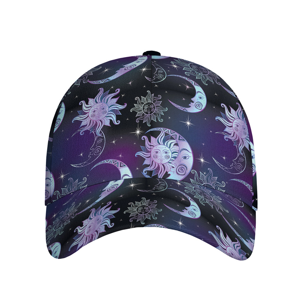 Galaxy Celestial Sun And Moon Print Baseball Cap