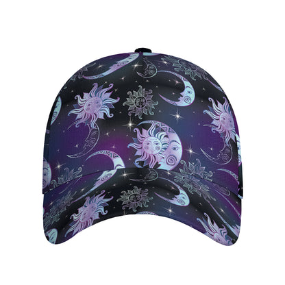 Galaxy Celestial Sun And Moon Print Baseball Cap