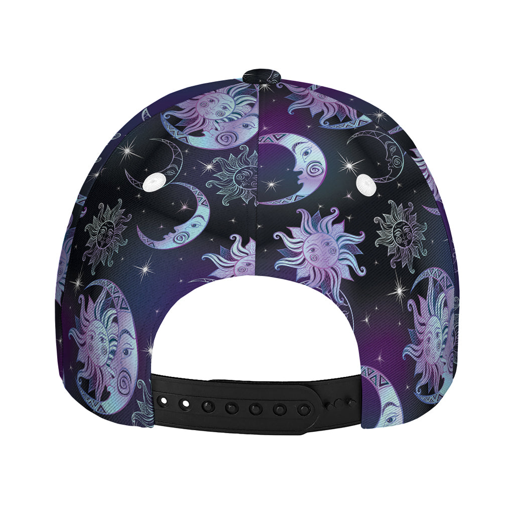 Galaxy Celestial Sun And Moon Print Baseball Cap