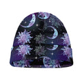 Galaxy Celestial Sun And Moon Print Beanie