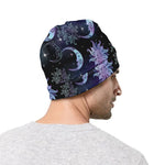 Galaxy Celestial Sun And Moon Print Beanie