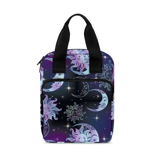 Galaxy Celestial Sun And Moon Print Bible Tote Bag