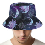 Galaxy Celestial Sun And Moon Print Bucket Hat