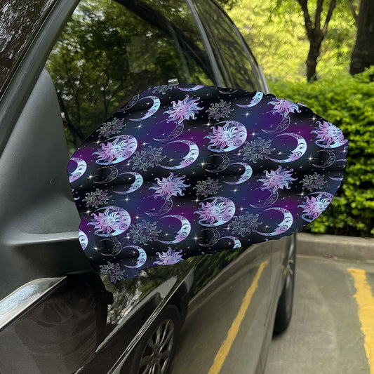 Galaxy Celestial Sun And Moon Print Car Side Mirror Covers