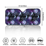 Galaxy Celestial Sun And Moon Print Car Windshield Sun Shade