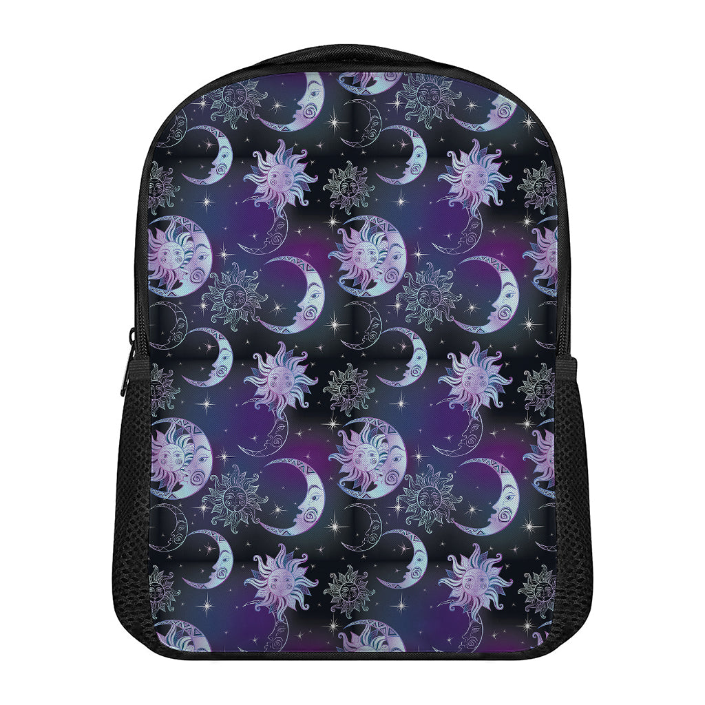 Galaxy Celestial Sun And Moon Print Casual Backpack