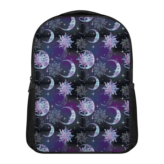 Galaxy Celestial Sun And Moon Print Casual Backpack