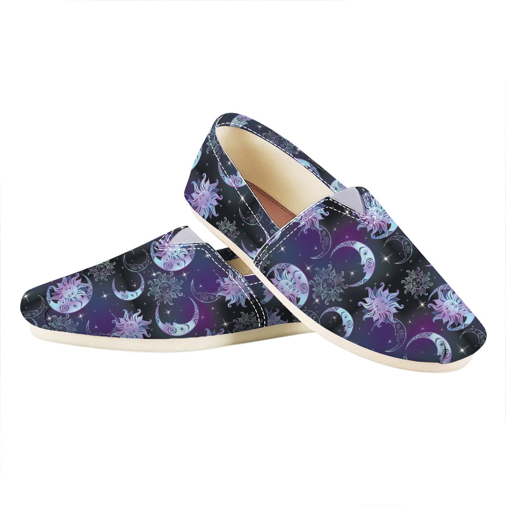 Galaxy Celestial Sun And Moon Print Casual Shoes