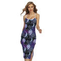Galaxy Celestial Sun And Moon Print Cross Back Cami Dress
