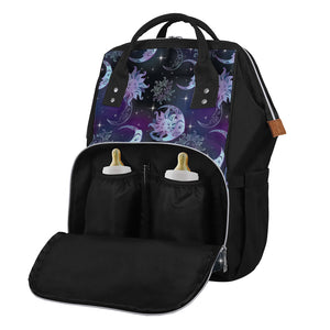 Galaxy Celestial Sun And Moon Print Diaper Bag