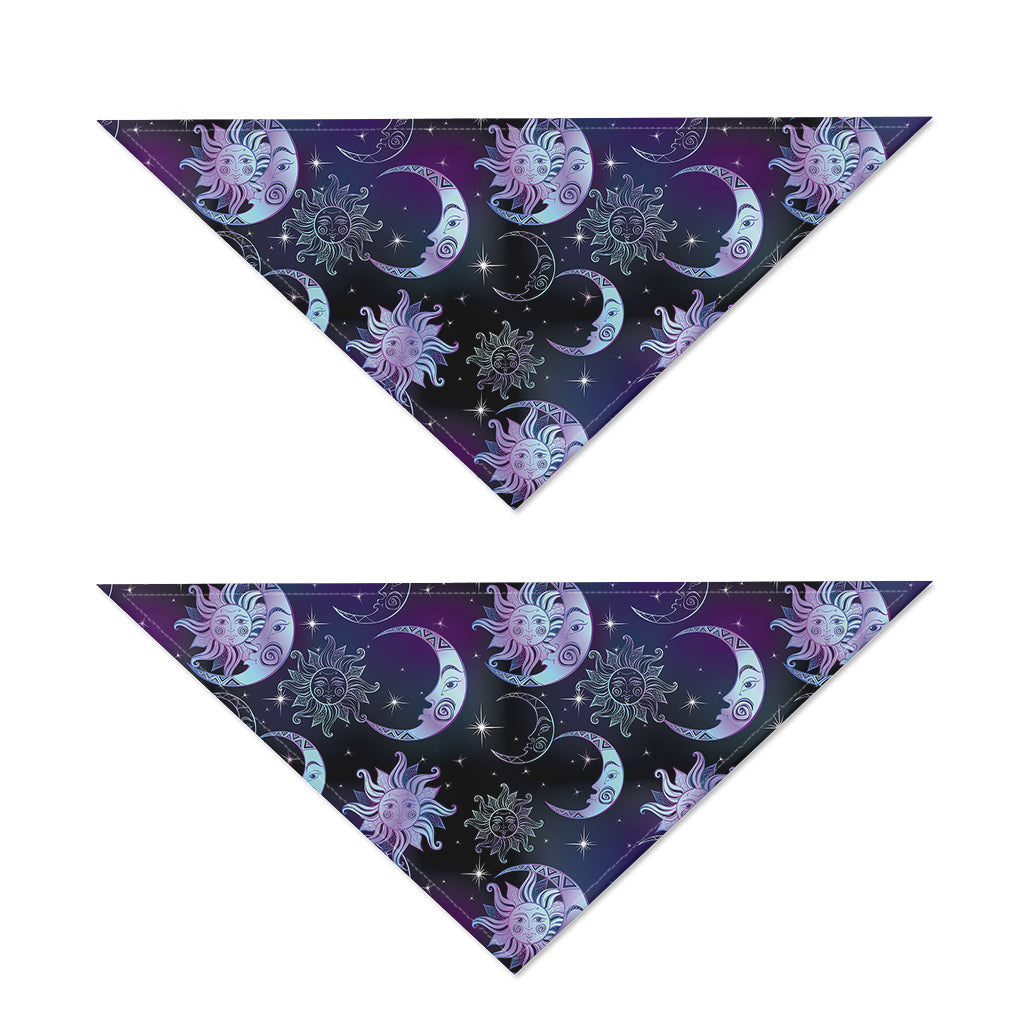 Galaxy Celestial Sun And Moon Print Dog Bandana