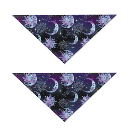 Galaxy Celestial Sun And Moon Print Dog Bandana