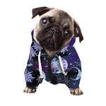 Galaxy Celestial Sun And Moon Print Dog Zip Up Hoodie