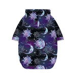 Galaxy Celestial Sun And Moon Print Dog Zip Up Hoodie
