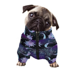 Galaxy Celestial Sun And Moon Print Dog Zip Up Jacket