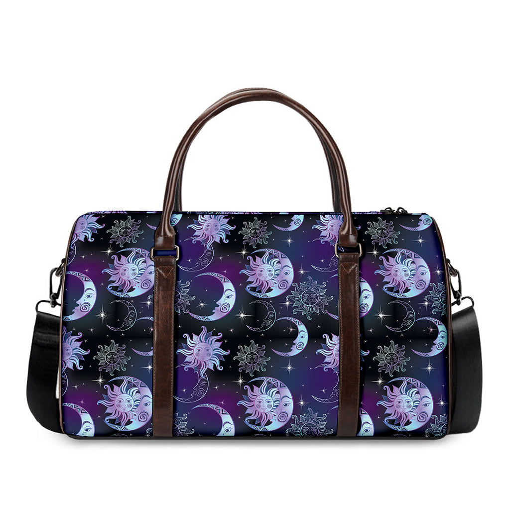 Galaxy Celestial Sun And Moon Print Duffle Bag