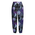 Galaxy Celestial Sun And Moon Print Fleece Lined Knit Pants