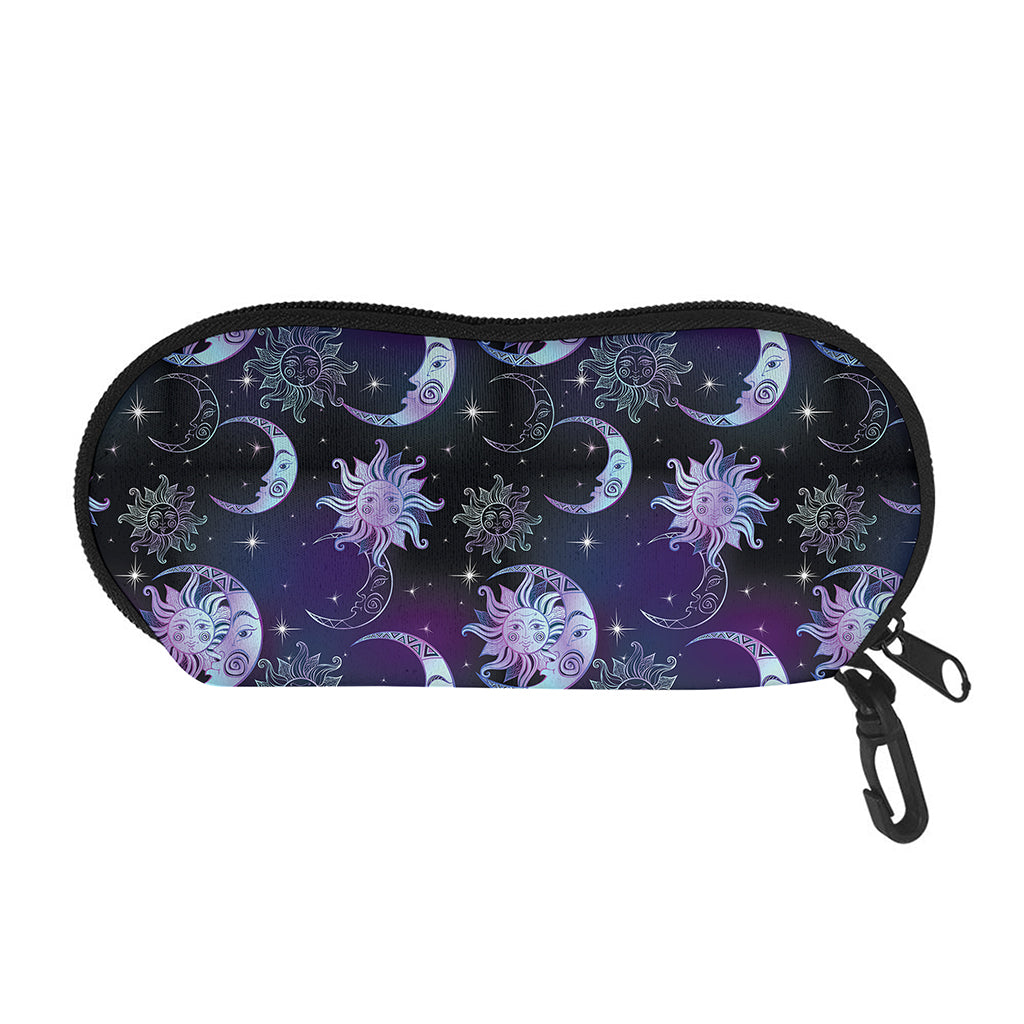 Galaxy Celestial Sun And Moon Print Glasses Case