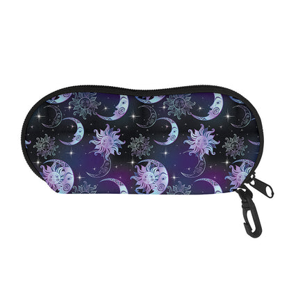 Galaxy Celestial Sun And Moon Print Glasses Case