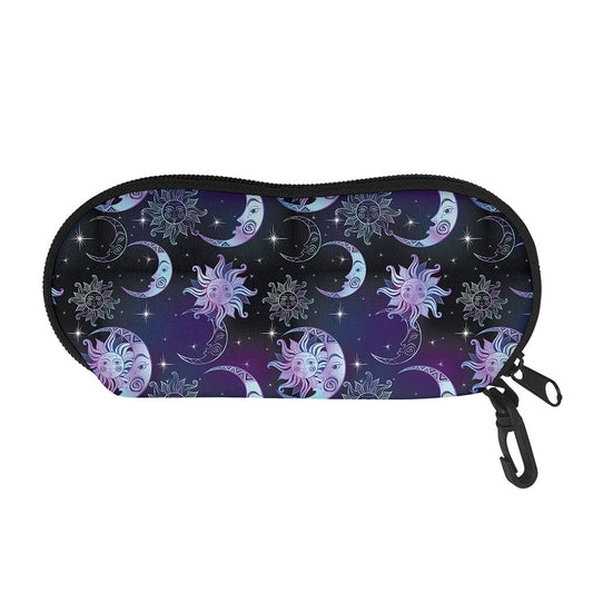 Galaxy Celestial Sun And Moon Print Glasses Case