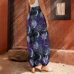 Galaxy Celestial Sun And Moon Print Harem Pants