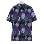 Galaxy Celestial Sun And Moon Print Hawaiian Shirt