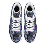 Galaxy Celestial Sun And Moon Print High Top Leather Sneakers