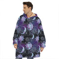 Galaxy Celestial Sun And Moon Print Hoodie Blanket