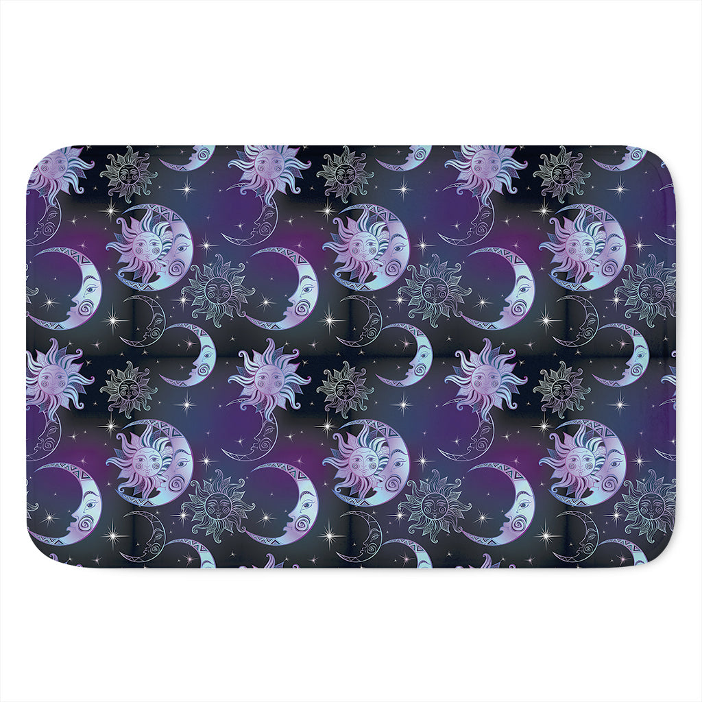 Galaxy Celestial Sun And Moon Print Indoor Door Mat