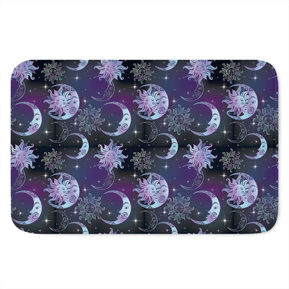 Galaxy Celestial Sun And Moon Print Indoor Door Mat