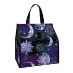 Galaxy Celestial Sun And Moon Print Insulated Lunch Tote