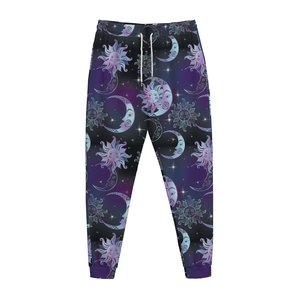 Galaxy Celestial Sun And Moon Print Jogger Pants