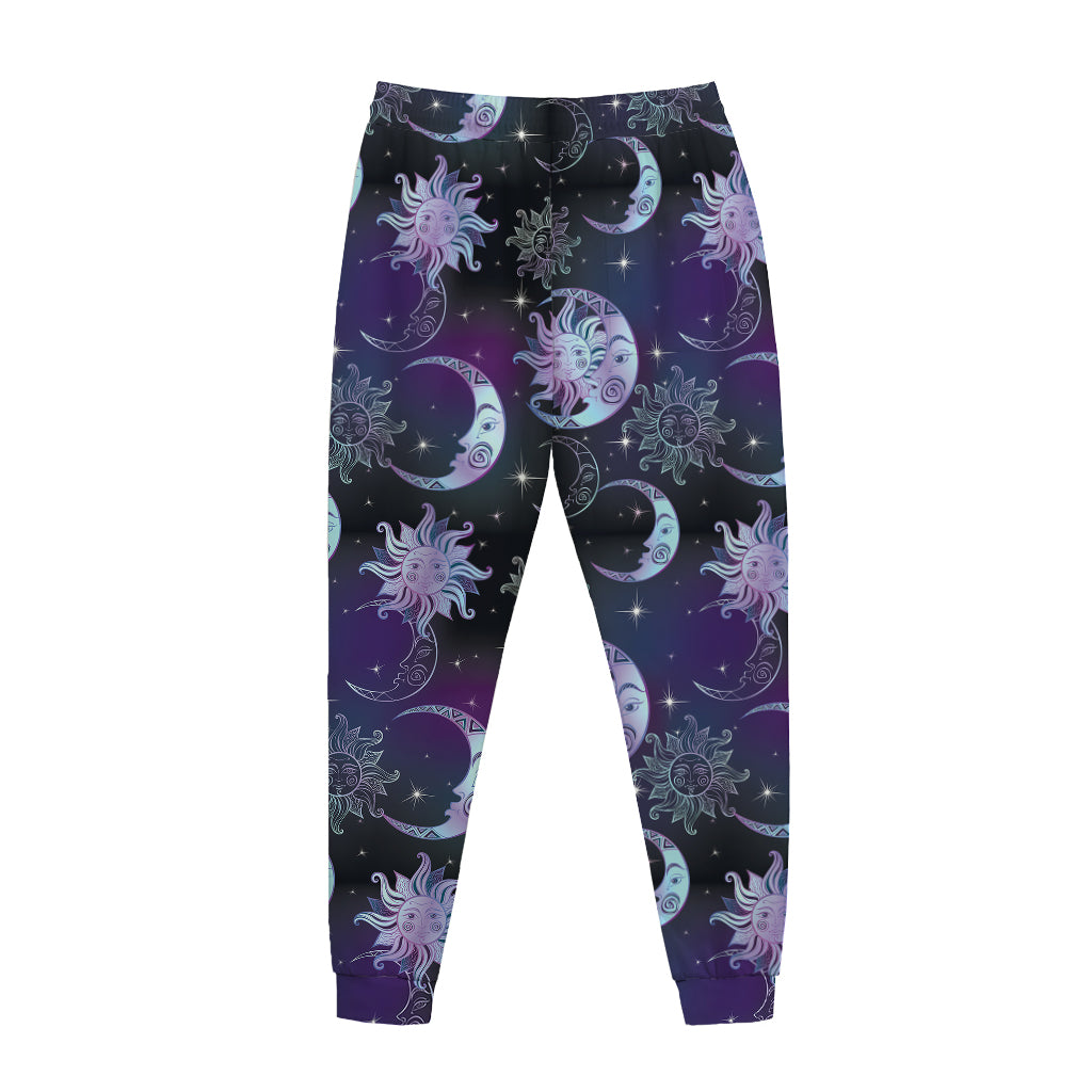 Galaxy Celestial Sun And Moon Print Jogger Pants