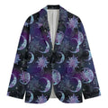 Galaxy Celestial Sun And Moon Print Men's Blazer