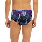 Galaxy Celestial Sun And Moon Print Men's Briefs