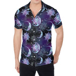 Galaxy Celestial Sun And Moon Print Men's Shirt