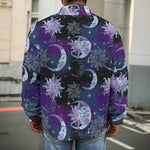 Galaxy Celestial Sun And Moon Print Men's Shirt Jacket