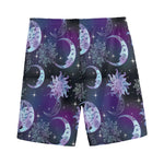 Galaxy Celestial Sun And Moon Print Men's Sports Shorts