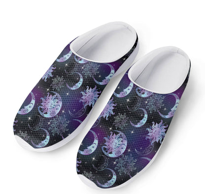 Galaxy Celestial Sun And Moon Print Mesh Casual Shoes