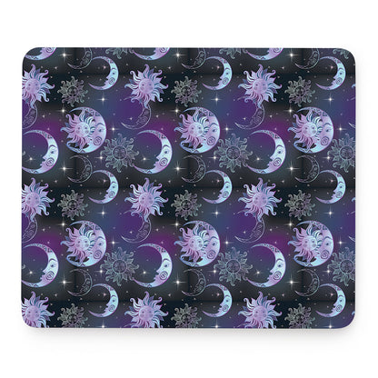 Galaxy Celestial Sun And Moon Print Mouse Pad
