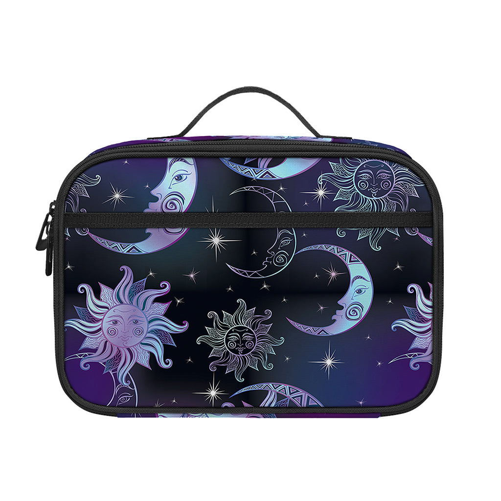Galaxy Celestial Sun And Moon Print Portable Lunch Bag