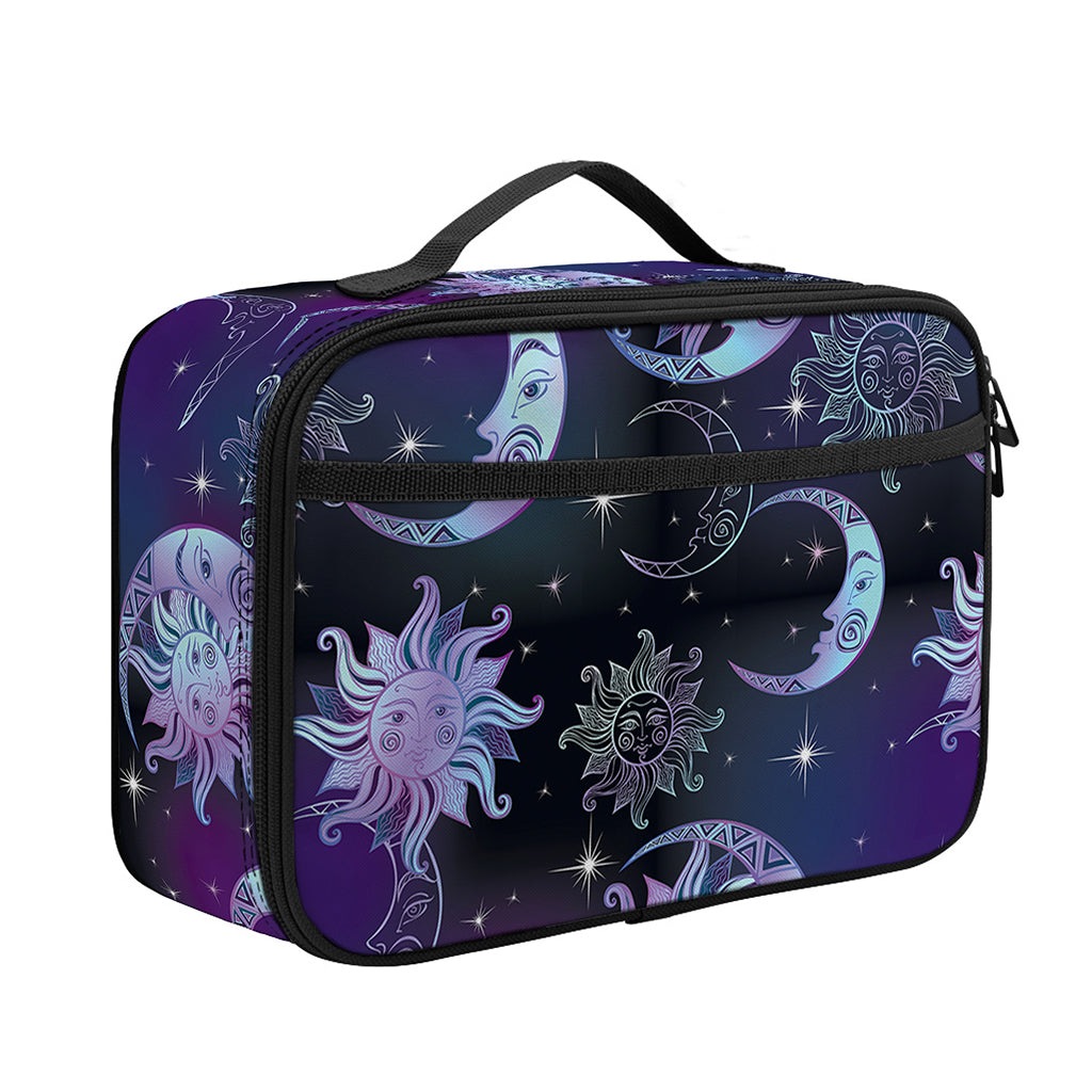 Galaxy Celestial Sun And Moon Print Portable Lunch Bag