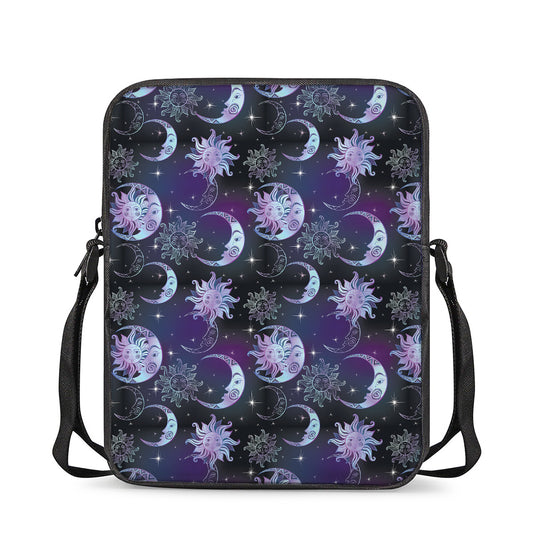 Galaxy Celestial Sun And Moon Print Rectangular Crossbody Bag