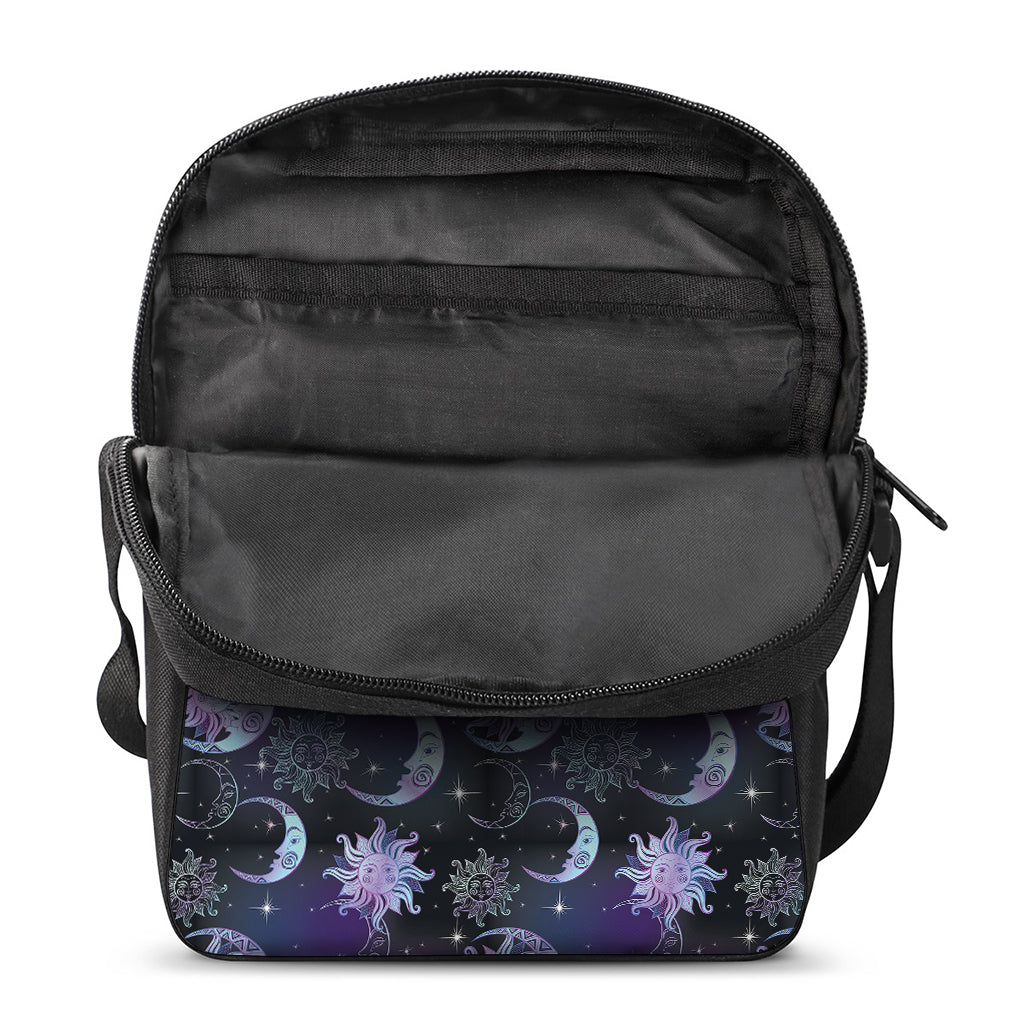Galaxy Celestial Sun And Moon Print Rectangular Crossbody Bag