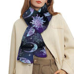 Galaxy Celestial Sun And Moon Print Scarf