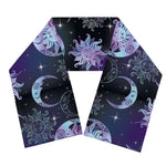 Galaxy Celestial Sun And Moon Print Scarf